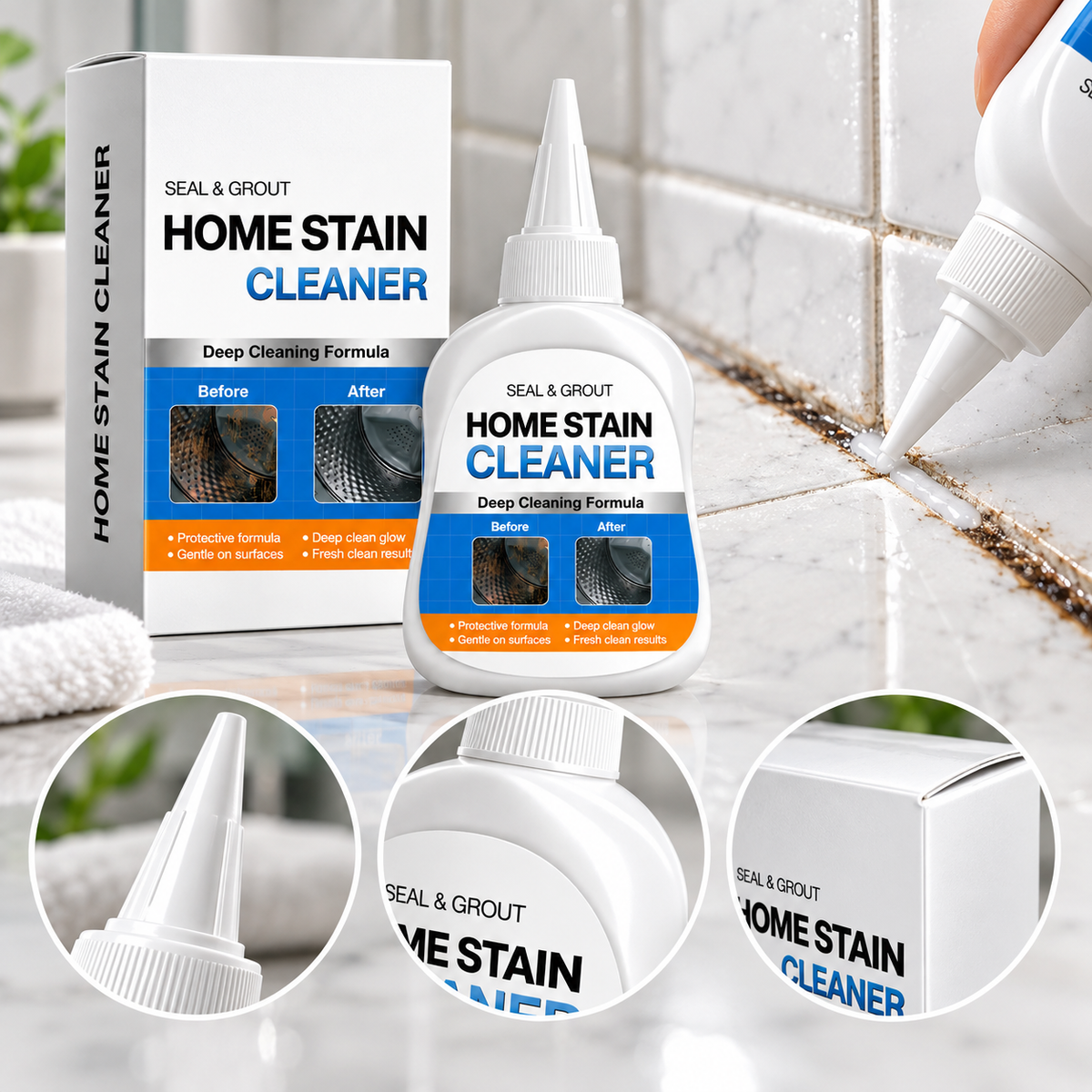 Household Cleaning Gel for Dirt Removal on Kitchen and Metal Surfaces