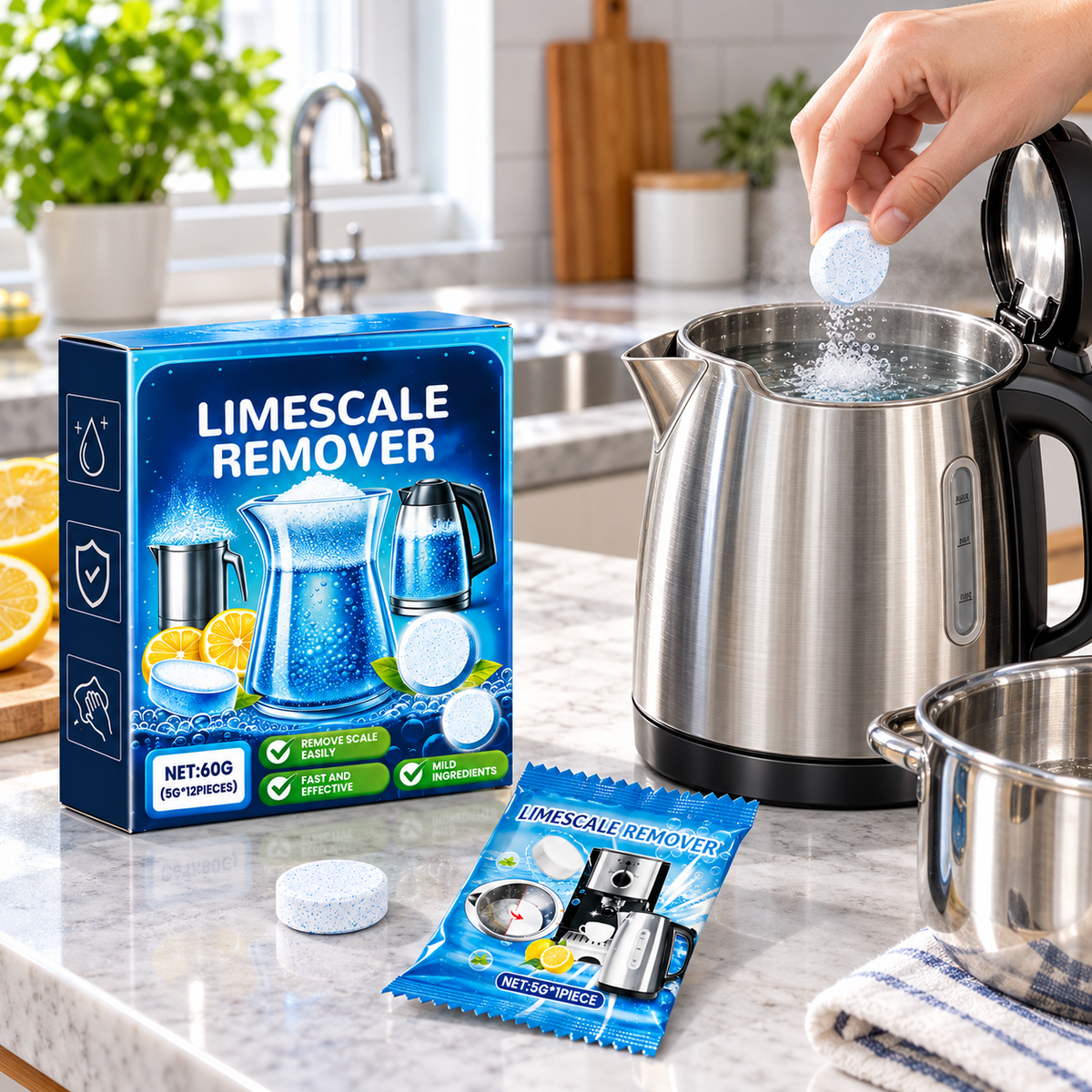 Limescale Cleaning Tablets for Kettles & Cookware