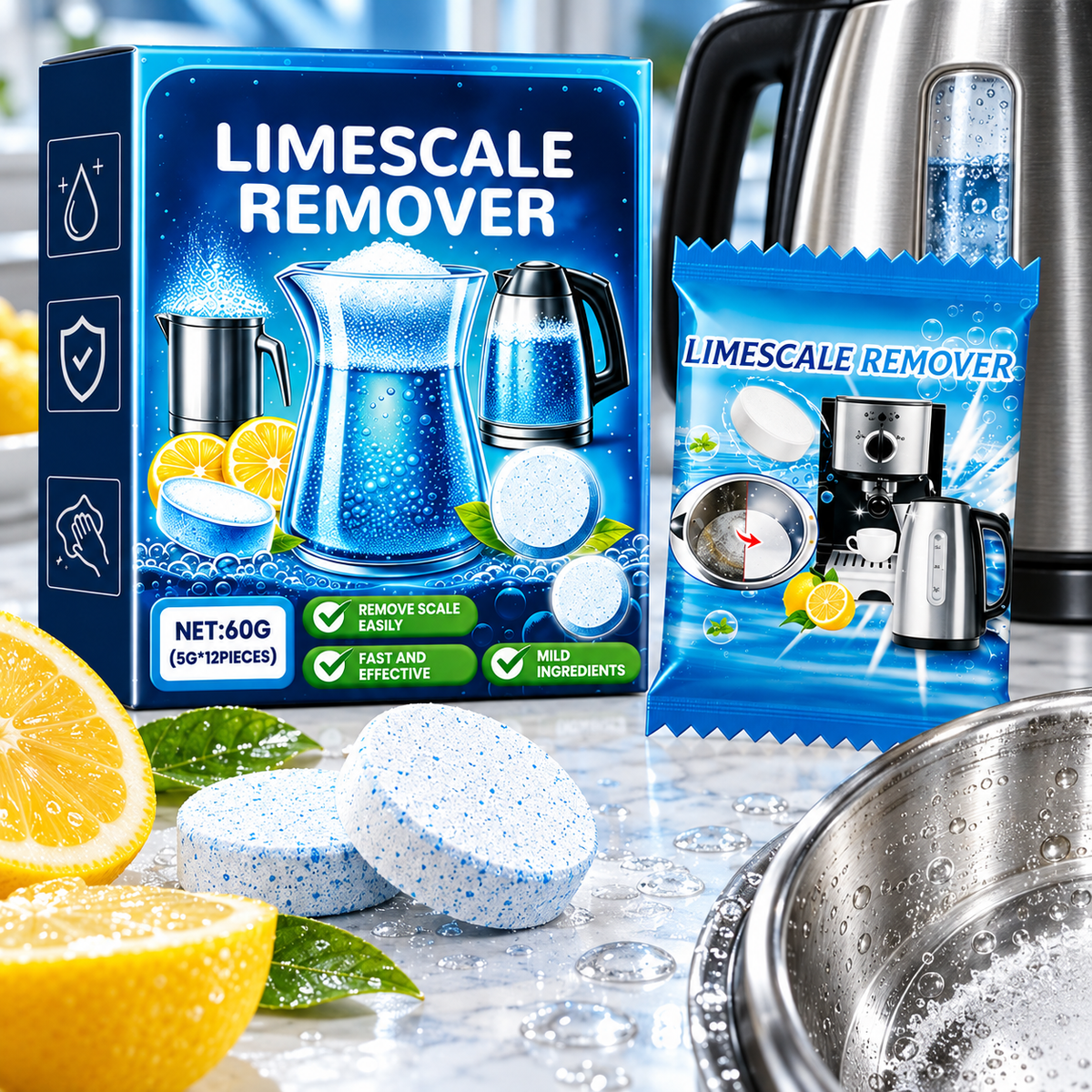 Limescale Cleaning Tablets for Kettles & Cookware