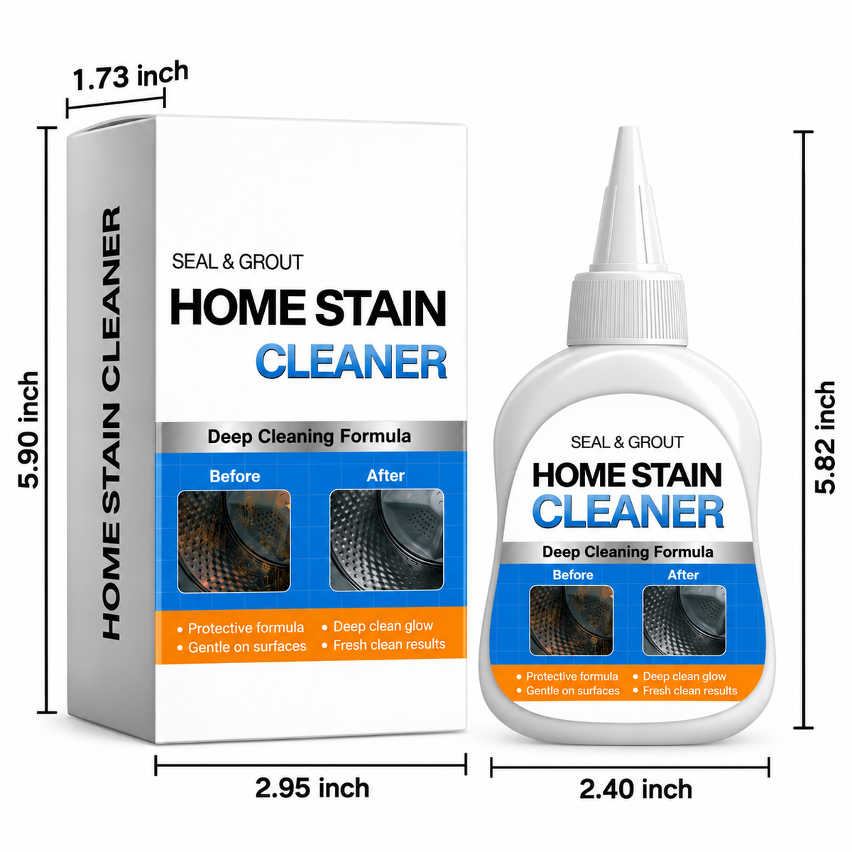 Household Cleaning Gel for Dirt Removal on Kitchen and Metal Surfaces